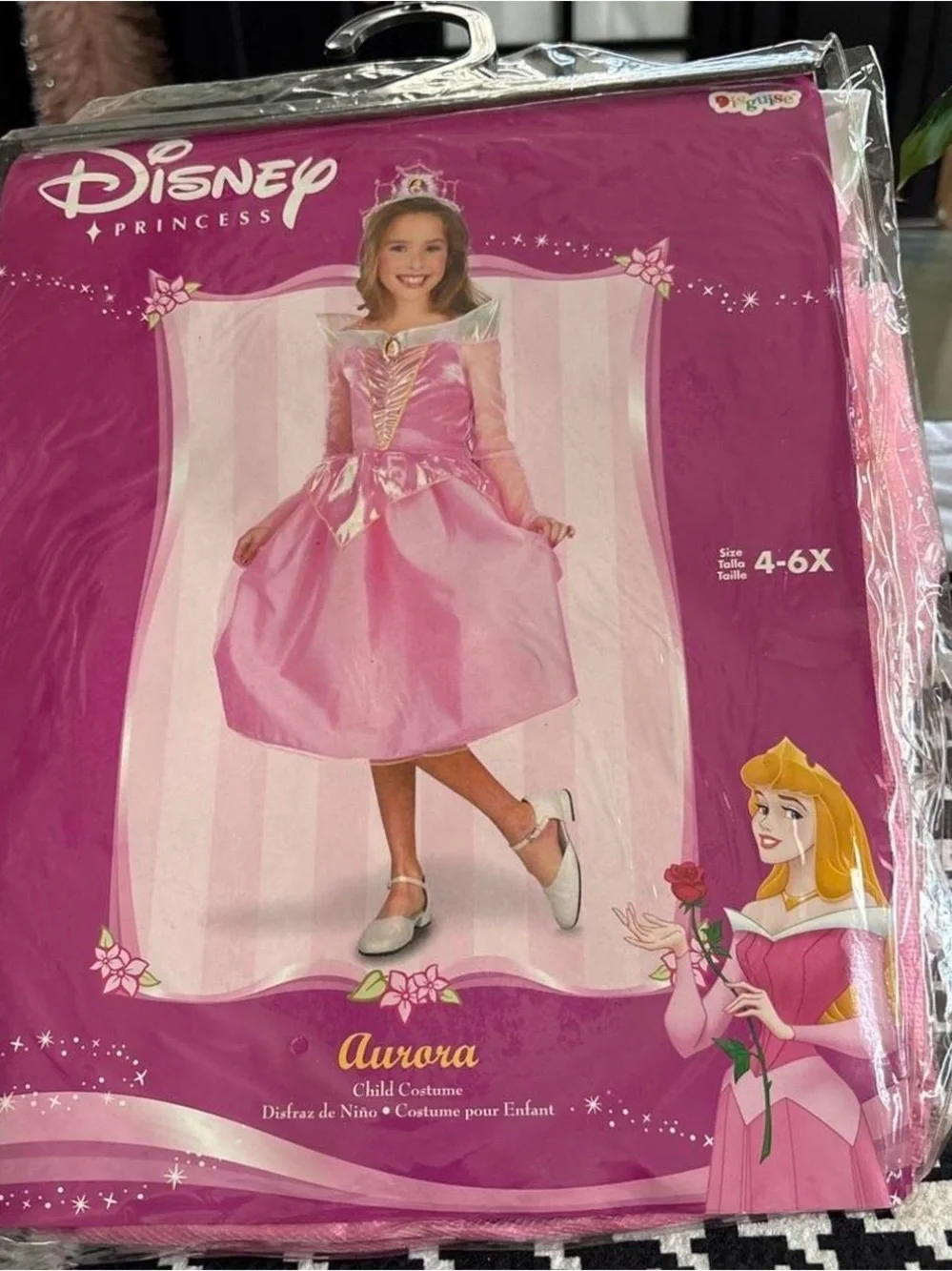 Disney Princess Aurora Pink and Gold Girls' Dress Costume